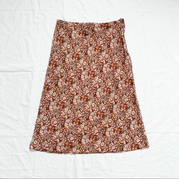 Dresses & Skirts - Vintage Warm Toned Floral Skirt by Ido USA